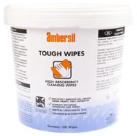 30767-ad Ambersil TOUGH WIPES Wet Hand Wipes, Bucket of 100, 266 x 280mm