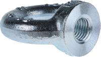 124-4843 RS PRO Carbon Steel Eye Nut, M16 Thread, 35mm Internal Eye Diameter, 63mm Outer Eye Diameter, 0.7t Load
