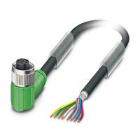 1522943 Phoenix Contact Female 8 way M12 to 8 way Free End Sensor Actuator Cable, 10 m