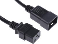 137-3361 RS PRO Straight IEC C19 Socket to Straight IEC C20 Plug Power Cord, 5m