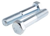 279-925 RS PRO Bright Zinc Plated Steel, Hex Bolt, M16 x 80mm