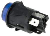 sp6018c1f0000 Molveno Illuminated Push Button Switch, Latching, Panel Mount, 25mm Cutout, DPST