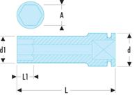 nsb15 Facom 15mm, 1/2 in Drive Impact Socket, 80 mm length