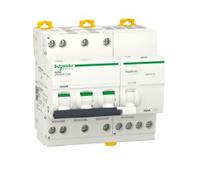 a9dk1725 Schneider Electric RCBO, 25A Current Rating, 3P+N Poles, 30mA Trip Sensitivity, Type C, Acti9 Range