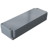 01061900 Rose Aluminium Standard Series Grey Die Cast Aluminium Enclosure, IP66, IK09, Grey Lid, 185 x 64 x 34mm