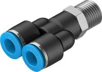 qsy-14-8 Festo Y Threaded Adaptor, Push In 8 mm to Push In 8 mm, Threaded-to-Tube Connection Style, 153142