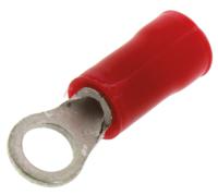 34142 TE Connectivity, PLASTI-GRIP Insulated Ring Terminal, M3.5 Stud Size, 0.26mm² to 1.65mm² Wire Size, Red