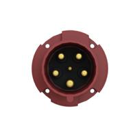 2cma167234r1000 Amphenol Industrial, 2CMA1 IP44 Red Panel Mount 3P+N+E Industrial Power Plug, Rated At 63A, 415 V