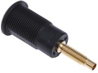 233020-21 Staubli Black Female Banana Socket, 4 mm Connector, Solder Termination, 32A, 1000V, Gold Plating