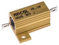 hs25-3r9-j Arcol, 3.9Ω 25W Wire Wound Chassis Mount Resistor HS25 3R9 J ±5%