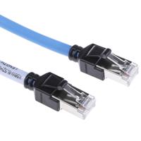 xs6w-6lszh8ss1500cm-b OmronXS6W, 15m Cat6a, Blue RJ45 to Male RJ45 Male, S/FTP Shielded, Terminated LSZH Sheath