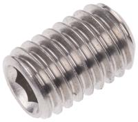 137-865 Plain Stainless Steel Hex Socket Set M8 x 12mm Grub Screw