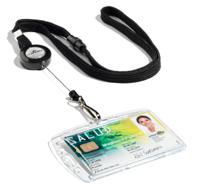 822301 Durable Black Lanyard With Badge Reel