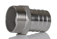 499-3805 RS PRO Stainless Steel Pipe Fitting, Straight Hexagon Hose Nipple, Male R 2in x Male