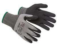 58-222110 Tilsatec 58-2221 Black, Grey Nitrile Work Gloves, Size 10, Nitrile Foam Coating