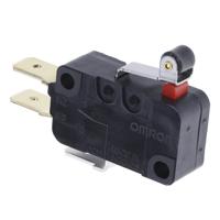 d3v-165-1c5 Omron Short Roller Lever Micro Switch, Tab Terminal, 16 A @ 250 V ac, SPDT, IP40