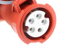 550 MENNEKES, AM-TOP IP67 Red Cable Mount 3P + N + E Industrial Power Socket, Rated At 16A, 400 V