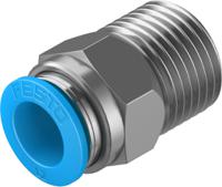 qs-12-12-20 Festo QS Series Straight Threaded Adaptor, R 1/2 Male to For tubing outside diameter 12 mm, Threaded-to-Tube Connection