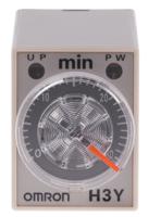 h3y-4-100-120vac-30m Omron H3Y-4 Series DIN Rail, Surface Mount Timer Relay, 100 → 120V ac, 4-Contact, 1 → 30min, 1-Function,