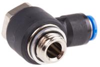qslv-g14-6 Festo QS Series Elbow Threaded Adaptor, G 1/4 Male to Push In 6 mm, Threaded-to-Tube Connection Style, 186139