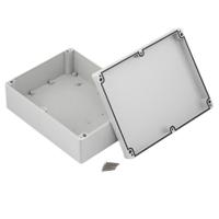 186-2264 RS PRO Grey ABS Enclosure, IP67, IK09, Grey Lid, 225 x 174.8 x 81.25mm