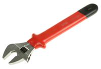 8074v Bahco Adjustable Spanner, 390 mm Overall, 43mm Jaw Capacity, Insulated Handle, VDE/1000V