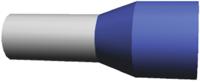2-966067-6 TE Connectivity Insulated Crimp Bootlace Ferrule, 12mm Pin Length, 5.8mm Pin Diameter, 16mm² Wire Size, Blue