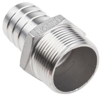 499-3782 RS PRO Stainless Steel Pipe Fitting, Straight Hexagon Hose Nipple, Male R 1-1/4in x Male