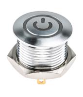 175-8443 RS PRO Illuminated Push Button Switch, Momentary, Panel Mount, 16mm Cutout, SPST, Red LED, 36V dc, IP67