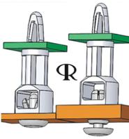 srlcbs-10-01 SRLCBS 10 01, 15.9mm High Nylon Snap Rivet Support for 4mm PCB Hole, 10.2mm Base
