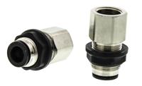 3136-08-13 Legris LF3000 Series Bulkhead Threaded-to-Tube Adaptor, G 1/4 Female to Push In 8 mm, Threaded-to-Tube Connection Style