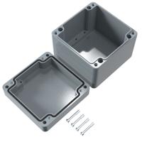 01101008 Rose Aluminium Standard Series Grey Die Cast Aluminium Enclosure, IP66, IK09, Grey Lid, 100 x 100 x 81mm