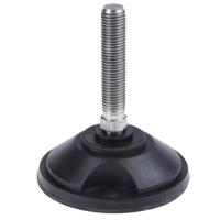 a195005 Nu-Tech Engineering M16 PA Reinforced Nylon Adjustable Foot, 2000kg Static Load Capacity 10° Tilt Angle