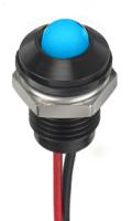 132-9141 RS PRO Blue Panel Mount Indicator, 24V dc, 8mm Mounting Hole Size, Lead Wires Termination, IP67