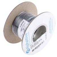 6713-bk005 Alpha Wire Ecogen Ecowire Series Black 0.33 mm² Hook Up Wire, 22 AWG, 7/0.25 mm, 30m, MPPE Insulation, 6713 BK005