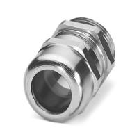 1424527 Phoenix Contact Silver Nickel Plated Brass Cable Gland, M25 Thread, 10mm min., 14mm max., IP66, IP68, IP69