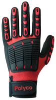 mte09 Polyco Healthline Multi Task E Red Nylon Nylon Work Gloves, Size 9, Nitrile Foam Coating