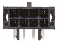 43045-0802 Molex Micro-Fit 3.0 Series Right Angle Through Hole PCB Header, 8 Contact(s), 3 mm Pitch, 2 Row, Shrouded