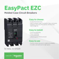 ezc100h3060 Schneider Electric, EasyPact MCCB 3P 60A, Breaking Capacity 10 kA, Fixed Mount