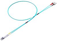 121-3926 RS PRO LC to SC Duplex Multi Mode OM3 Fibre Optic Cable, 900μm, Blue, 5m