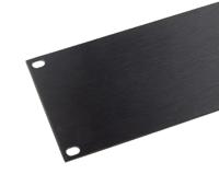439-3328 RS PRO Black Aluminium Front Panel, 2U, 21HP, 482.6 x 88.1mm