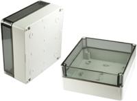 11151301 Spelsberg TK PS Series Grey Polystyrene Enclosure, IP66, Transparent Lid, 182 x 180 x 84mm