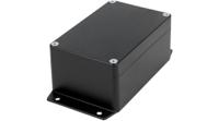 rnd-455-00438 RND RND 455 Series Black Aluminium Alloy Enclosure, IP65, Flanged, Black Lid, 125 x 80 x 57mm