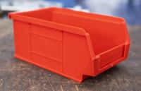 484-4006 RS PRO PP Storage Bin, 167mm x 101mm x 76mm, Red