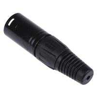 458-018 RS PRO Cable Mount XLR Connector, Male, 250 V ac, 5 Way, Silver Plating