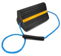 245-793 RS PRO  High Visibility Rubber Wheel Chock, 250 mm x 150mm x 170 mm