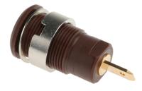 233000-27 Staubli Brown Female Banana Socket, 4 mm Connector, Tab Termination, 24A, 1000V, Gold Plating