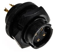 en3p4fx Switchcraft Circular Connector, 4 Contacts, Panel, Standard Connector, Socket, Female, IP68, IP69K, EN3 Series