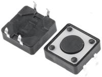 fsm100 TE Connectivity Black Button Tactile Switch, SPST 50 mA @ 24 V dc 0.5mm