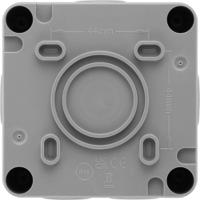 wp42-02 BG Electrical Grey Outdoor Light Switch, 2 Way, 2 Gang, Storm